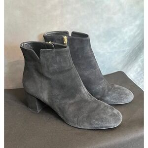 Kate Spade New York Black Suede Block Heel‎ Ankle Boots Women's 9.5M